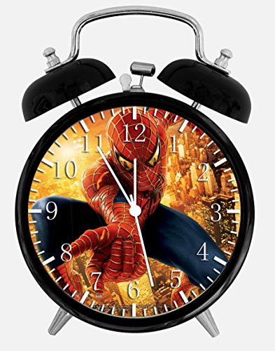 Spiderman Twin Bells Alarm Desk Clock 4" Home Office Decor W353 Nice