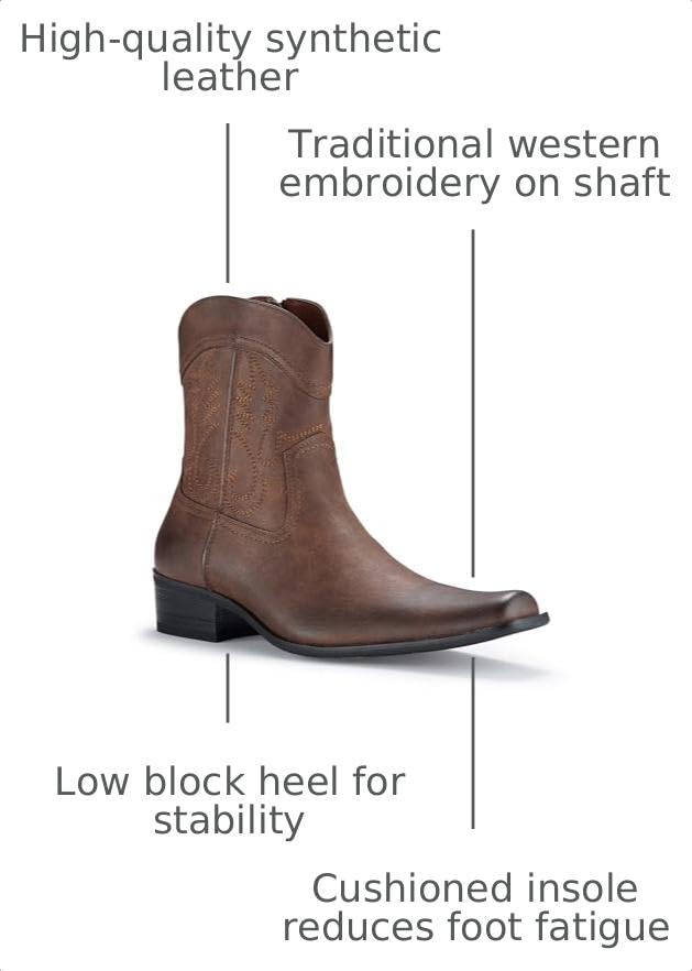 Image of Ferro Aldo Men's Western Boot Collection | Casual & Dress Ankle Boots in Cowboy, Chelsea, & Biker Styles for Men
