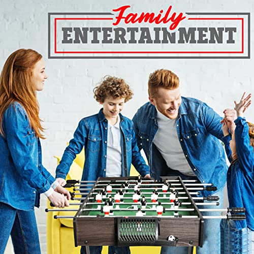 Folding Foosball Table, 4’ X 2’ Full Competition Size Foldable Space Saving Table Soccer For Home, Arcade Game Room, For Indoor Or Outdoor, Family Game Night, Perfect For Kids And Adults #TOP5
