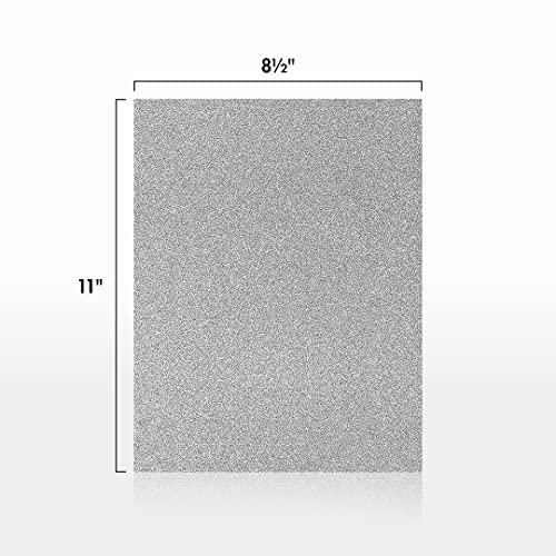 Luxpaper 8.5" X 11" Cardstock | Letter Size | Silver Sparkle | 106Lb. Cover | 50 Qty #TOP1