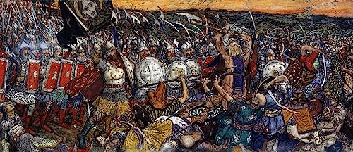 Poster la bataille de Kulikovo par Vasnetsov, impression d'art mural haut de gamme 60x90