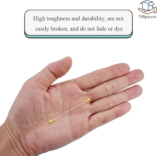 Miniatura 28 de HAHIYO 700 piezas de 0.118 in de perla amarilla de doble cabeza de estambres de flores Pistilo hecho a mano, flores artificiales para flore Amarillo