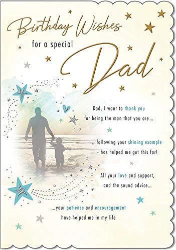 Piccadilly Greetings Piccadilly Greetings Traditional Birthday Card Dad - 9 x 6 inches Green
