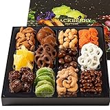 Premium Chocolate & Dried Fruit Gift Box – Gourmet Chocolate-Covered Treats & Dried Fruit Sampler – Great for Holidays, Birthdays, & Special Occasions