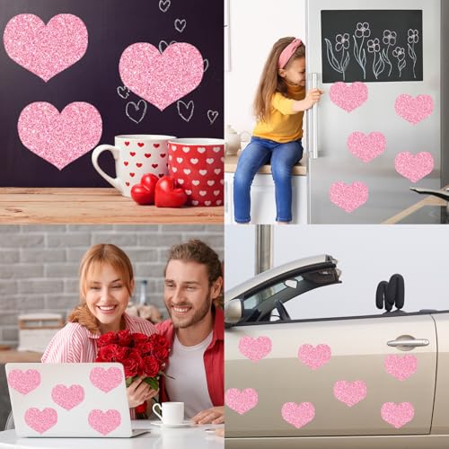 FYSUIMU 16 Imán Decorativo Forma Corazón Rosa miniatura 7