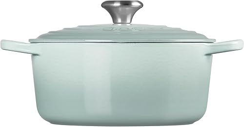 Miniatura 85 de Le Creuset 9 Qt. Signature Horno holandés redondo con pomo de acero inoxidable grabado Artichaut