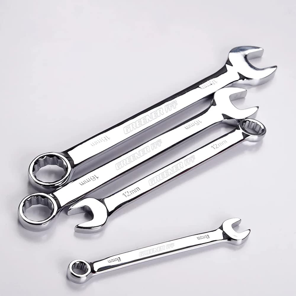 Llaves Fijas Con Carraca Llave de carraca de extremo abierto de flor de ciruelo de doble uso, llaves combinadas de 6MM-32MM, herramientas manuales de reparación de llaves combinadas Llaves Fijas ( Tam
