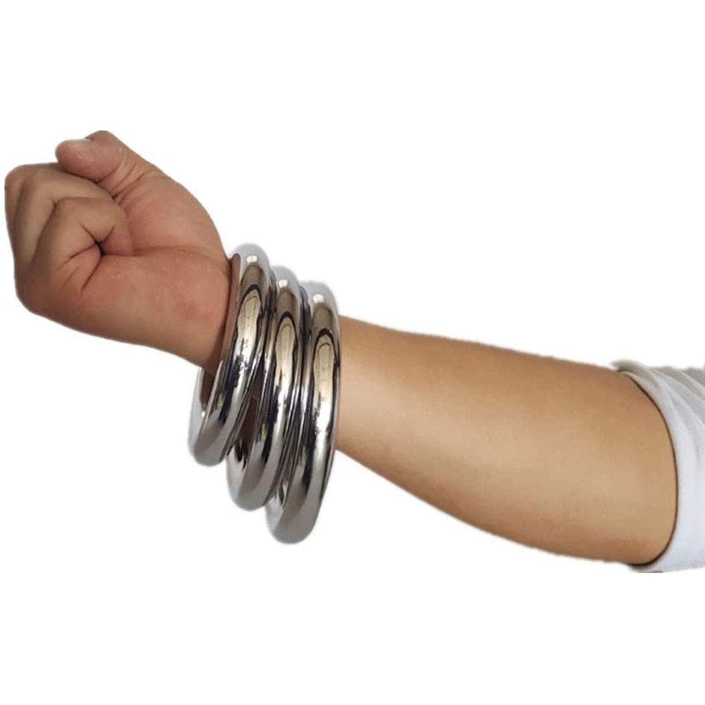 Wing Chun Lot de 2 anneaux d'entraînement en acier inoxydable – Arts martiaux chinois Hung Kuen Kung Fu Arts martiaux Métal Lot de 2 anneaux de bras en acier massif inoxydable Accessoires de