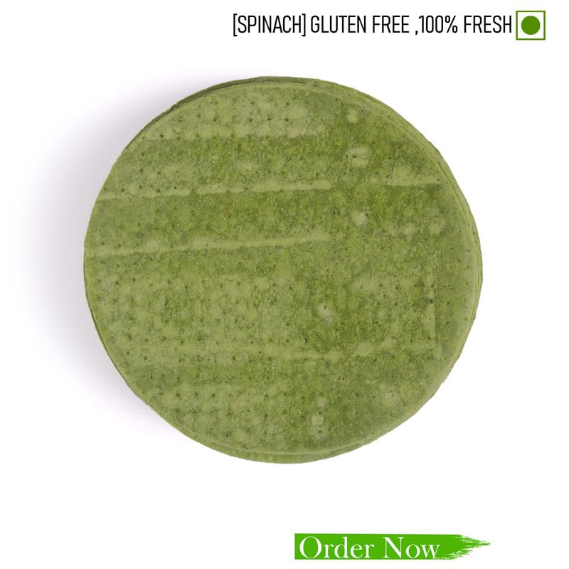 Image of JOYTOSS Tortilla Wrap | Fresh Taste & Soft Texture l Best for Wraps, Tacos, Nachos & Rolls l Ready to Eat Healthy Food - Pack of 25 (SPINACH)
