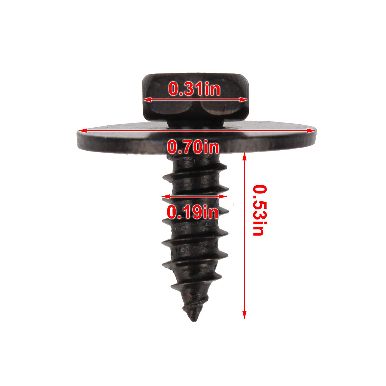 10pc Underride Guard & Engine Bolt Set – BMW E39 E38 E52 – Metal Clips & Screws – 7.0 X 19.0mm – Made In Italy