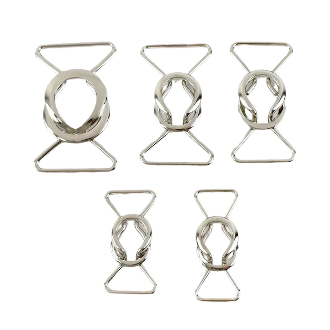PVUVTNAHW 5Pcs Metal Buckles 20-40mm Women Coat Waist Buckle Belt Clasp Decorative Button Band Clasps DIY(Silver,40mm)