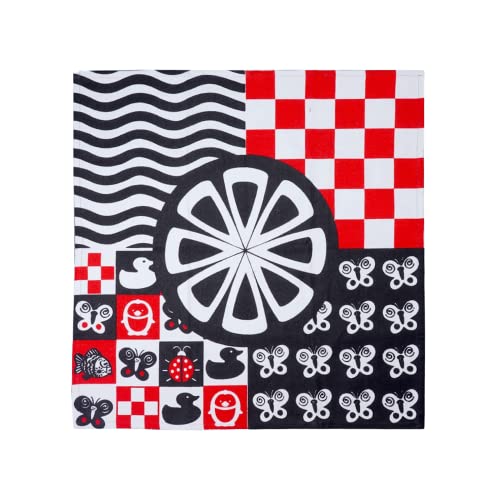 Brainy Bear High Contrast Stimulation Rug | Multi-Purpose Baby Play Mat | Newborn Play Mat