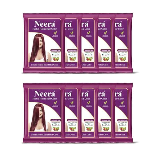 Neera Tinte Natural Henna Borgoña Sachet Pack de 10 miniatura 2
