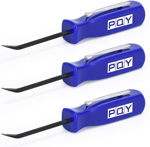PQY Mini barra de palanca de bolsillo con clip de bolsillo de 4.5 pulgadas de longitud, 3 unidades (azul)
