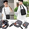 Sacs Bandoulière Homme Sacoche Petite Sac Porté épaule Shoulder Bag Pochette Cartable Besace Téléphone Portable pour Les Loisirs Excursion Marche Voyage Randonnée et Sports (Noir Sacs bandoulière) #4