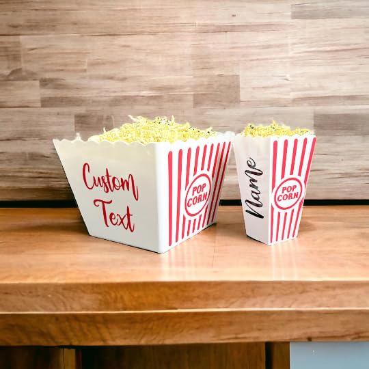Miniatura 4 de Personalized Custom Text Name Popcorn Bucket - Family Movie Night - Gifts for Kids - Reusable Popcorn - Tub - Party Favors - Snack Container