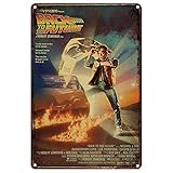 Back To The Future Tin Sign, Movie Poster Vintage Metal Tin Sign, Wall Decor for Bars, Restaurants, Cafes Pubs 12 x 8 Inch
