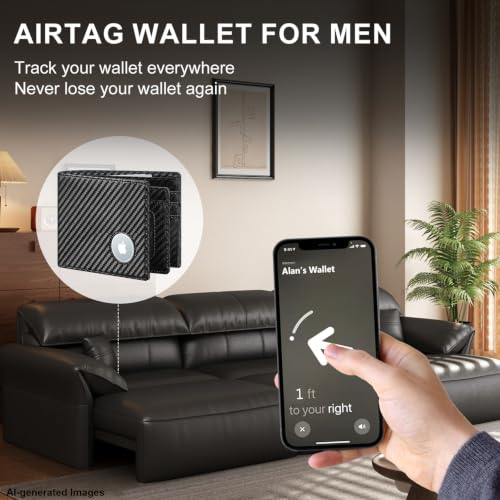Image of furid Minimalist AirTag Wallet for Men: RFID Front Pocket Card Holder