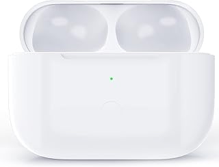 Wireless Charging Case Replacement Compatible for Air Pod Pro Case, Support Wired & Wireless Charging, 660 mAh Built-in Battery, with Bluetooth Pairing Sync Button (White)