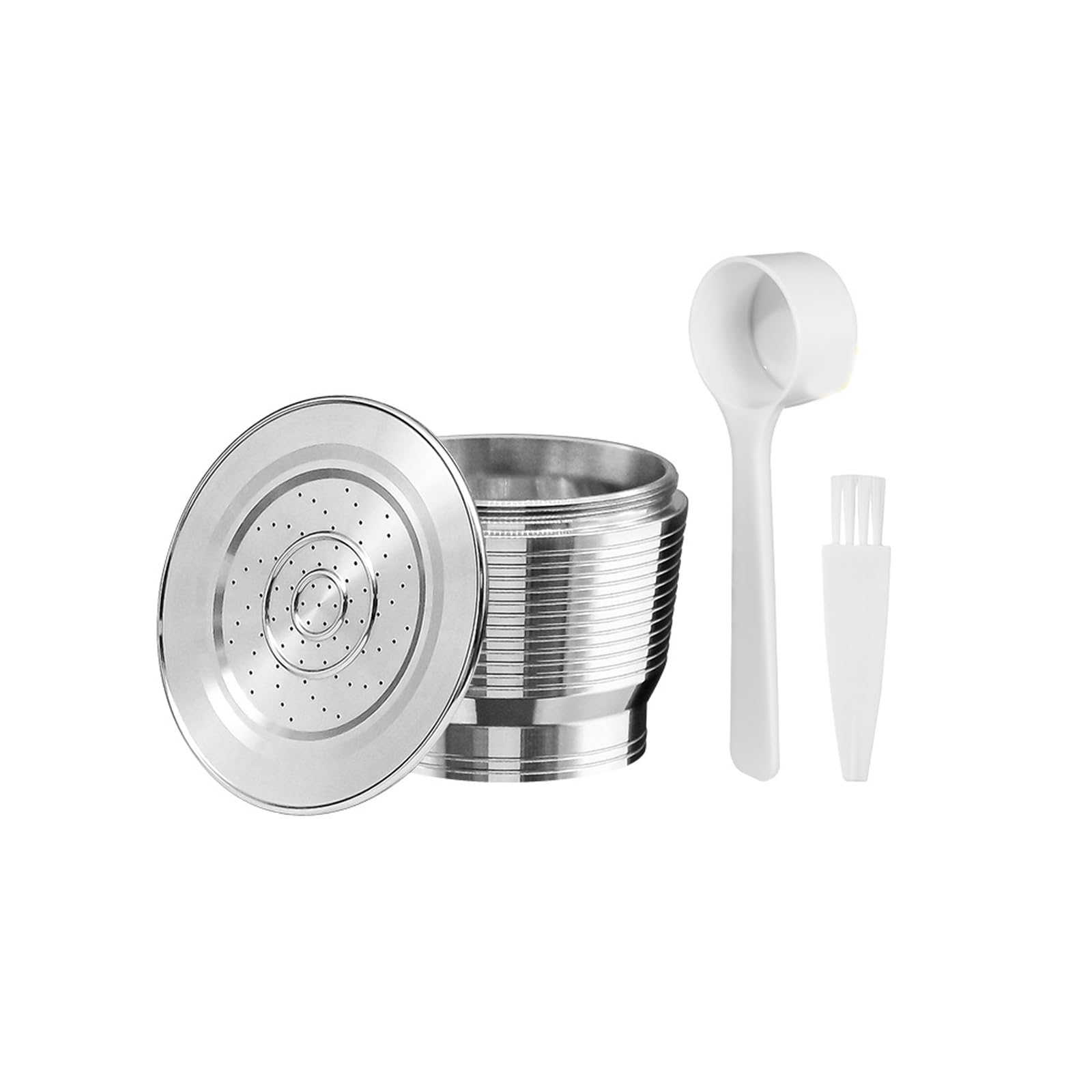 Xinsheinelry Stainless Steel Coffee Pods Cup with Lid Refillable Portable Brewing Accessories