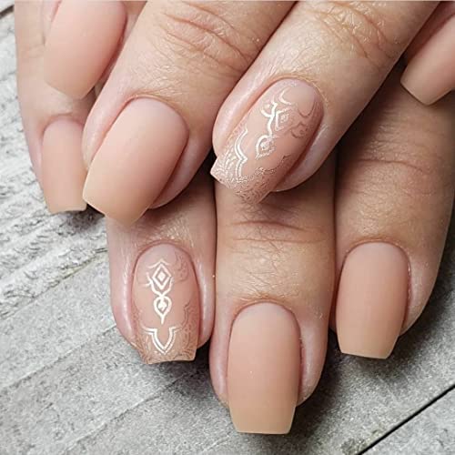 KLOSS BEAUTY Customized BLONDE TORTIES WITH GOLD ACCENTS NAILS Nails – Set of 10 hand painted Gel finished UV treated Press-On Nails,Salon like nails at home (Extra Long Stiletto, M)