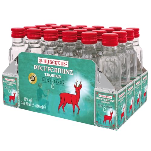 St. Hubertus-Tropfen Pfefferminz-Likör (24 x 0.02 l)