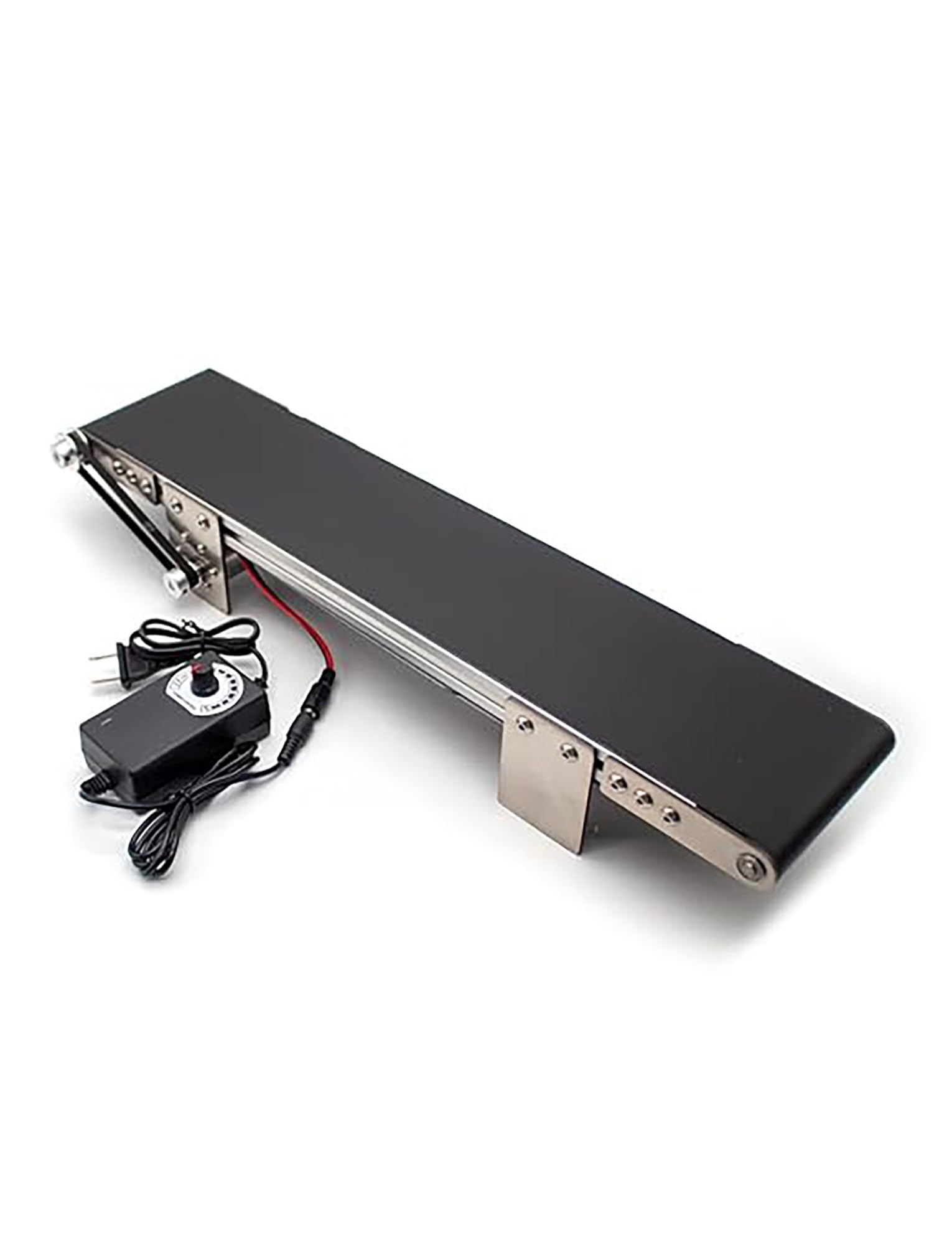 Pequeña cinta transportadora de escritorio de metal, mini línea de montaje eléctrica para experimentos educativos sobre fricción, equipo de enseñanza ideal para estudiantes