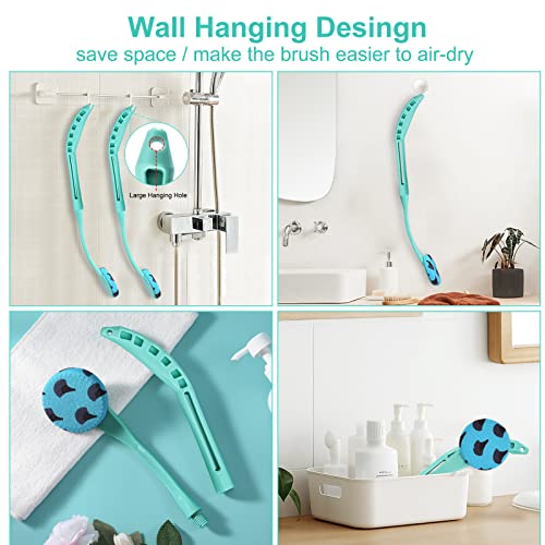 Back Brush Long Handle For Shower, 20.5” Bath Brush, Back Scrubber, Shower Body Brush With Curved Handle For Elderly Disabled, Limited Mobility, Frozen Shoulder,Men And Women #TOP6