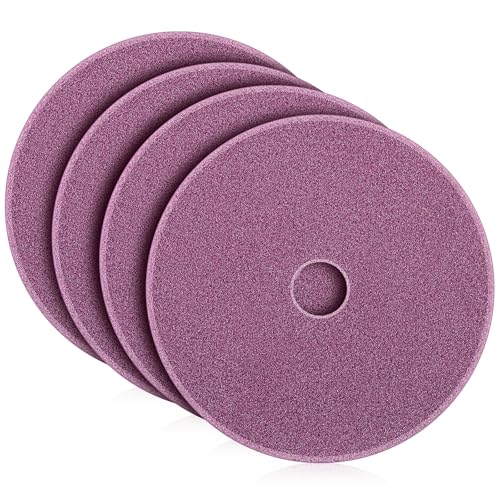 Duraaamo 4 Pcs 1/8 Inch Grinding Wheel Chainsaw Chain Sharpening Replace Chain Sharpening Grinding Wheel Discs Ceramic Stone Replace (Pink-red)