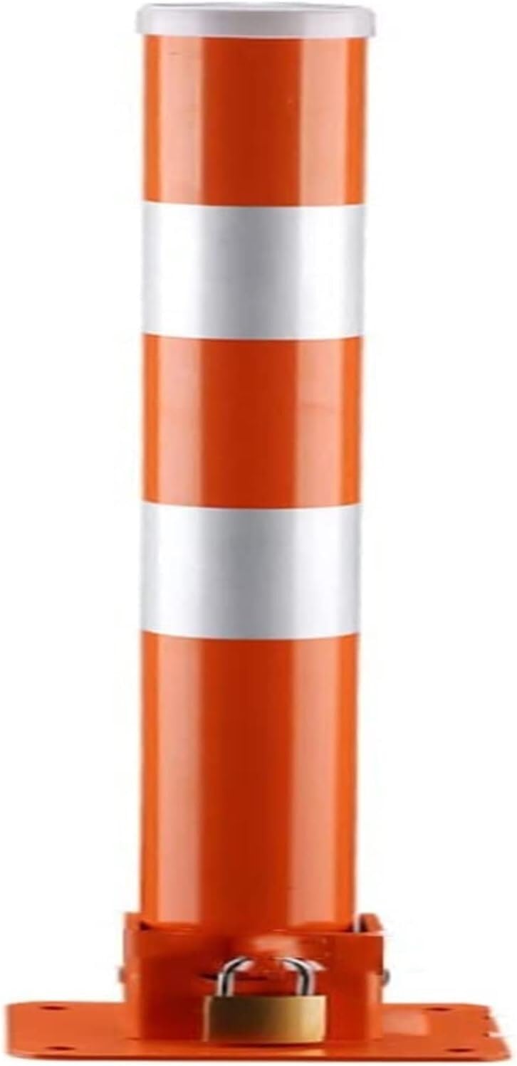 Dissuasore pieghevole per parcheggio con serratura resistente e strisce riflettenti per sicurezza antiruggine e impermeabile (1 confezione da 60 cm x 6 cm)