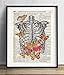 Rib Cage With Butterflies Vintage Dictionary Art Print 8x20