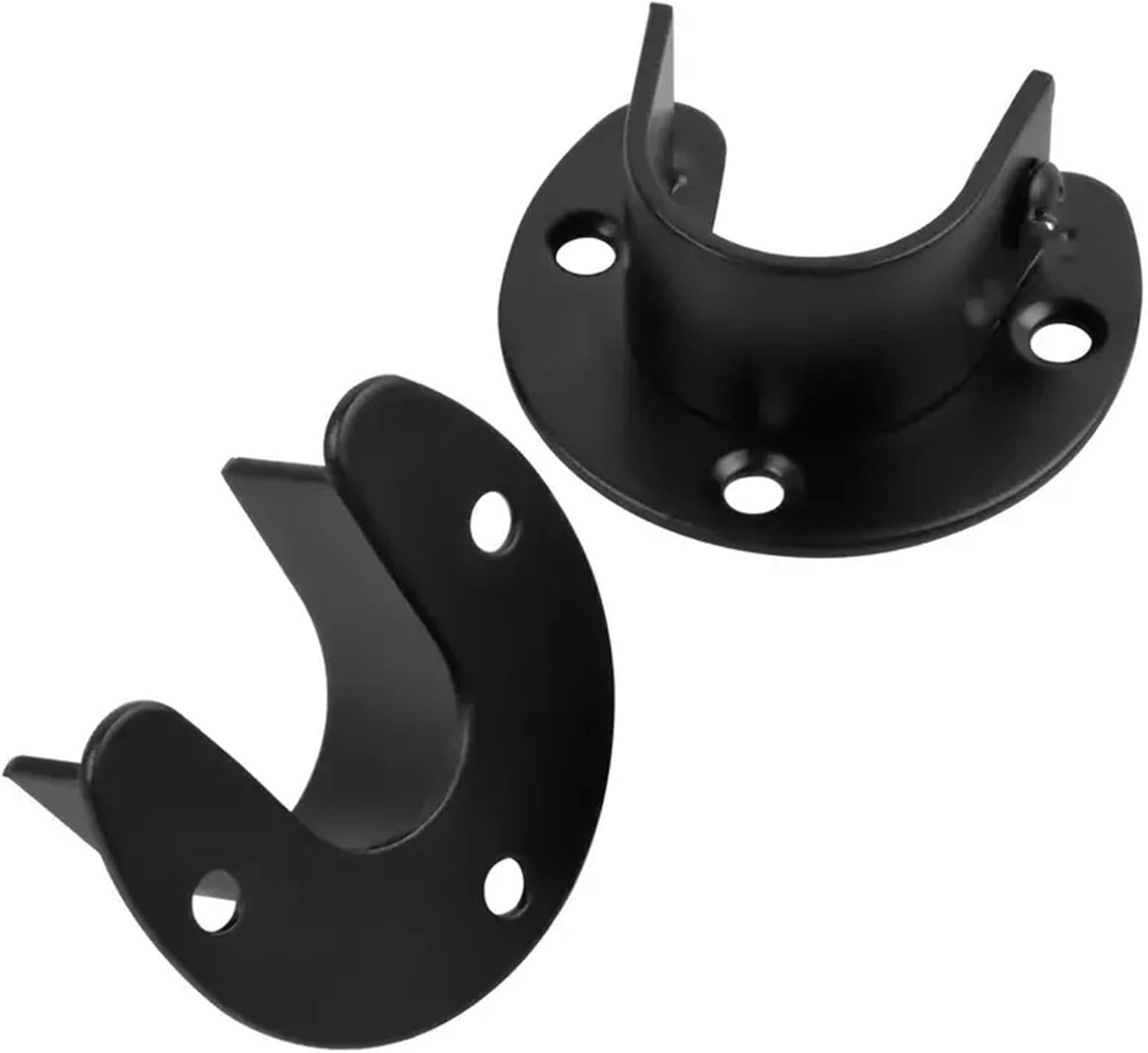 Closet Rod Brackets 20Pcs Stainless Steel Heavy Duty Closet Inside Tube Support U-Shaped Socket Wardrobe Clothes Bracket for Closet Bathroom