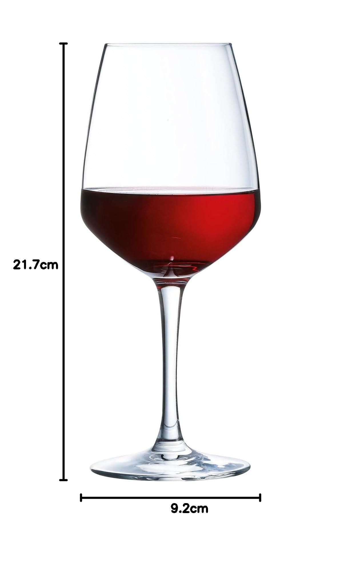 Luminarc Copas de Vino Vinetis 50 cl Juego de 6 | Vidrio transparente resistente, copas de cristal con pie, apto para lavavajillas, fabricado en Francia