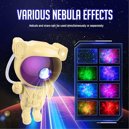 Image of Astronaut Galaxy Projector Space Light - Star Projector Galaxy Light with Remote, Starry Sky Spaceman Lamp Bedroom Room Decor for Kids, Nebula Night Lamp for Christmas & Birthdays & Children's Day