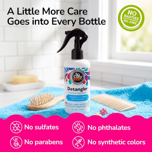 SO COZY Kids 2-in-1 Detangler & Leave In Conditioner Spray, 8 Fl Oz