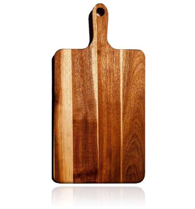 Acacia Wooden Cutting Boards Large 16''× 8.2'' with Handle for sale