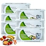 6 Pack Fridge Deodorizer, Refrigerator and Freezer Deodorizer Odor Eliminator Reusable, Unscented Activated Carbon Odor Absorber and Moisture for Freezers, Coolers, Closet and Trash Can