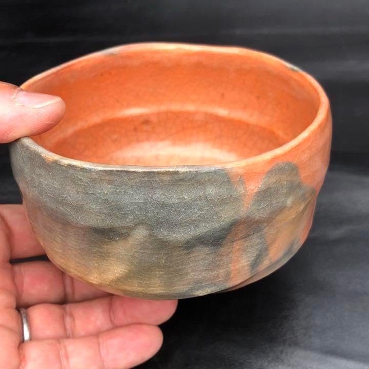 赤楽 古美術 茶道具 究極の美◼️蔵から素晴らしい迫力のある赤楽が出