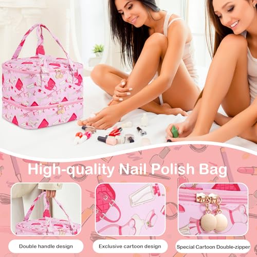 Bolsa de almacenamiento de esmalte de uñas acolchada con doble capa Uross 5