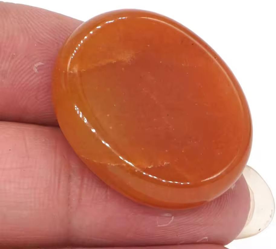 Approx. 26x22mm Oval Natural Stone Palm Worry Stone – Polished Pocket Stone for Meditation and Relaxation