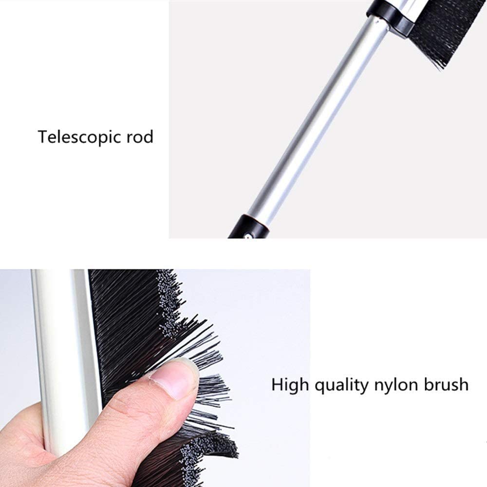 Cepillo de nieve Aleación de aluminio Telescópico Cepillo de nieve Pala de hielo Remoción de nieve Descocción Heler Invierno Snow Pala no hace daño al cepillo de nieve del coche del automóvil (color: