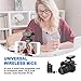 MOURIV MV-GMC201 2.4G Wireless Lavalier Microphone System Compatible with iPhone 11 X 8 8 Plus 7 6 Smartphone,Canon 6D 600D Nikon D800 D3300 Sony A7 A9 DSLR GoPro Hero4 Hero3 Hero3+ Action Cameras