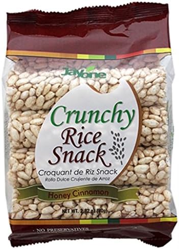 Jayone Crunchy Rice Snack, Honey Cinnamon, 2.82 Ounce (Pack of 6)