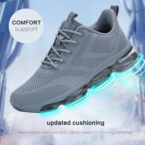 Image of Mens Running Shoes Air Low Top Comfort Walking Lace Up Sneakers Breathable Fashion Tennis Sport Gym Fitness Cross Trainers