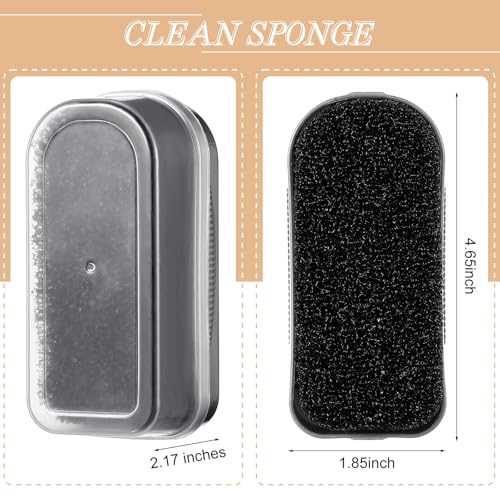 Image of Patelai 2 Pcs Horsehair Felt Hat Brush Kit Hat Cleaning,Wooden Color,Wood | Cowboy Hat Brush with Cleaning Sponge Lint Brush Remover Dust for Shoes Furniture Suits Clothes