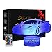 Coche Deportivo Luz Nocturna Infantil, Juguete Coche Deportivo Para Chicos, 16 Cambio De Color Lámpara De Noche De Ilusión Óptica 3D, Dormitorio Decoración