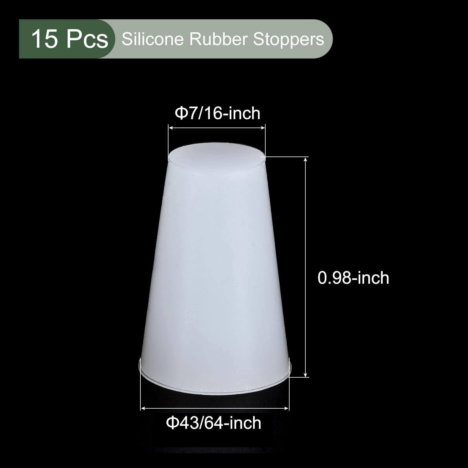 YOKIVE 15Pcs Silicone Rubber Stoppers, Tapered Plugs With High - View #9