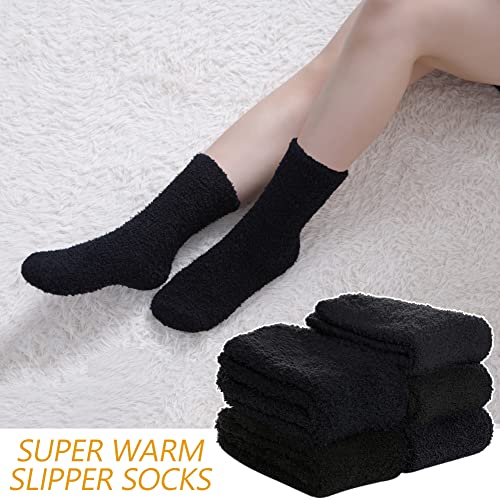 Image of MQELONG Womens Super Soft Fuzzy Cozy Home Sleeping Socks Microfiber Winter Warm Slipper Socks