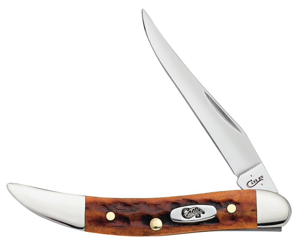 CASE XX WR Pocket Knife Pocket Worn Harvest Orange Small Texas Toothpick Item #7400 - (610096 SS) - Length Closed: 3 Inches