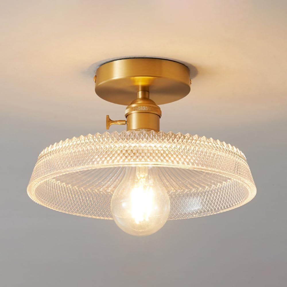 SXECAEPS Japanese Chandelier With Round Glass Shade, Nordic Industrial Retro Loft Bar E27 Ceiling Height Adjustable Droplet Light For Bedroom Dining Kitchen Island